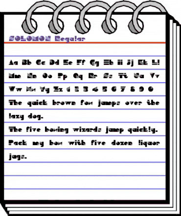 SOLOMON Regular animated font preview