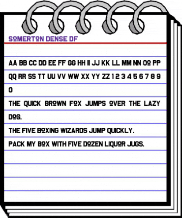 Somerton Dense Regular animated font preview Somerton Dense Regular animated font preview