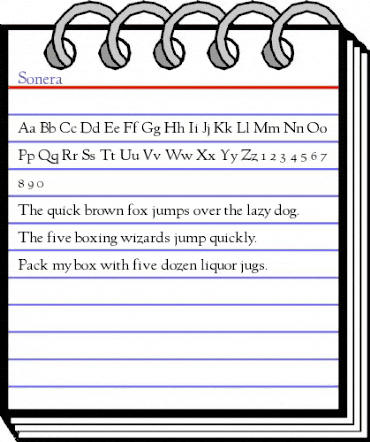 Sonera Regular animated font preview Sonera Regular animated font preview