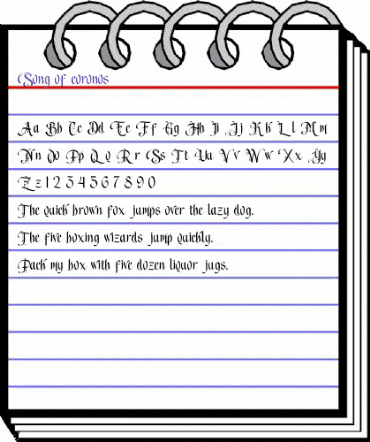 Song of coronos Regular animated font preview Song of coronos Regular animated font preview