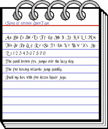 Song of coronos Regular animated font preview Song of coronos Regular animated font preview