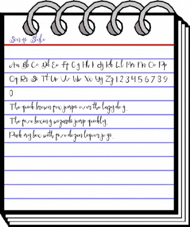 Songs Style Regular animated font preview