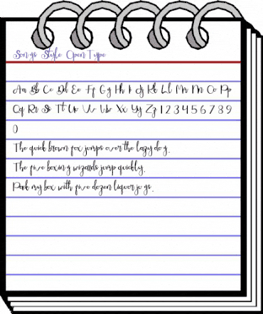 Songs Style Regular animated font preview