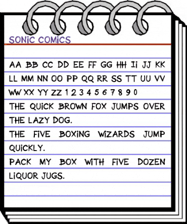 Sonic Comics Regular animated font preview