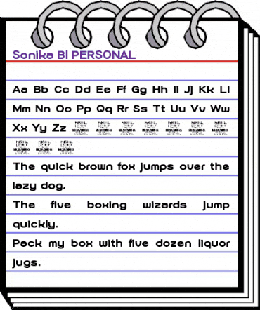 Sonika PERSONAL USE Black animated font preview