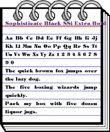 Sophisticate Black SSi Extra Bold animated font preview Sophisticate Black SSi Extra Bold animated font preview