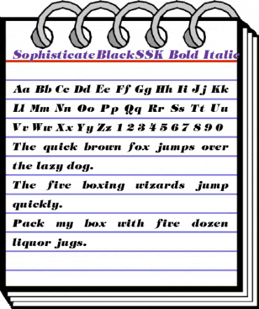 SophisticateBlackSSK Bold Italic animated font preview SophisticateBlackSSK Bold Italic animated font preview