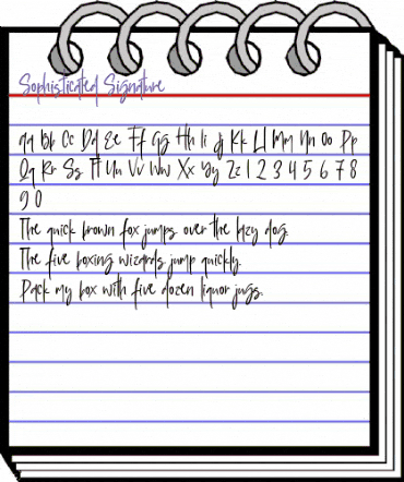 Sophisticated Signature Regular animated font preview Sophisticated Signature Regular animated font preview