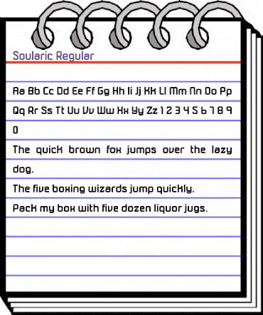 Soularic Regular animated font preview Soularic Regular animated font preview