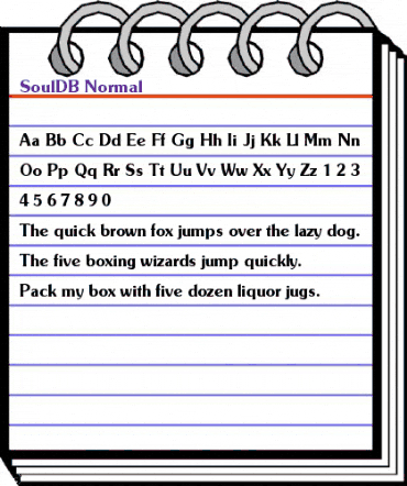 SoulDB Normal animated font preview