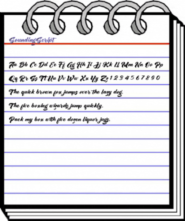 Sounding Script Regular animated font preview Sounding Script Regular animated font preview