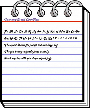 Sounding Script Regular animated font preview Sounding Script Regular animated font preview