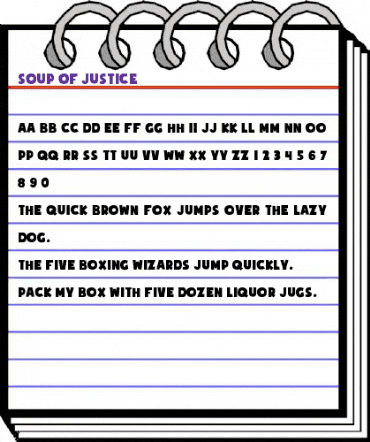 Soup of Justice Soup of Justice animated font preview