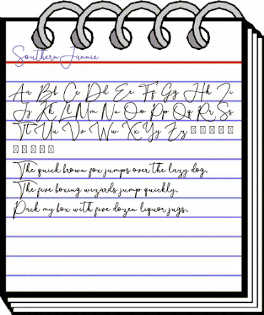 Southern Jannie Regular animated font preview