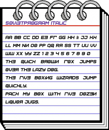 Soviet Program Italic animated font preview Soviet Program Italic animated font preview