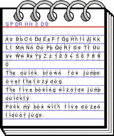 SP DR HH 3 DB Normal animated font preview