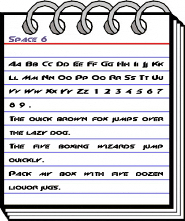 Space 6 Regular animated font preview Space 6 Regular animated font preview