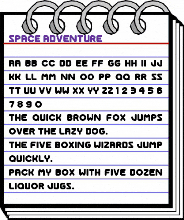 Space Adventure Normal animated font preview Space Adventure Normal animated font preview