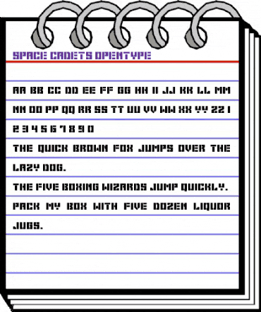 Space Cadets Regular animated font preview