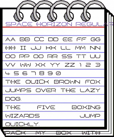 Space Horizon Regular animated font preview Space Horizon Regular animated font preview