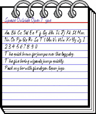 Space Outside Regular animated font preview Space Outside Regular animated font preview