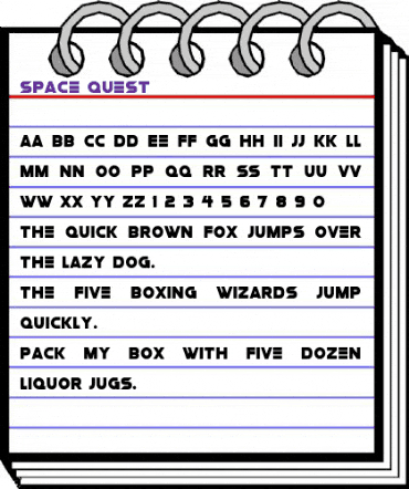 Space Quest Regular animated font preview Space Quest Regular animated font preview