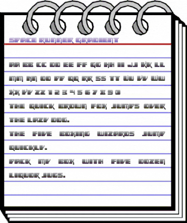 Space Runner Gradient Regular animated font preview Space Runner Gradient Regular animated font preview