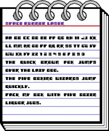 Space Runner Laser Regular animated font preview