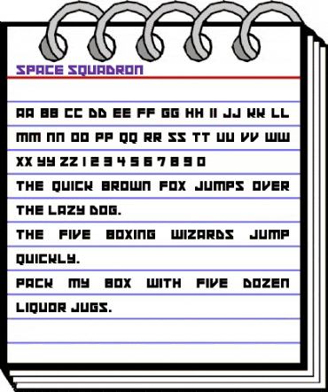 Space Squadron Regular animated font preview