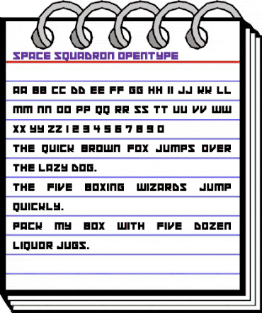 Space Squadron Regular animated font preview