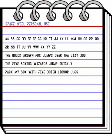 Space Weel Personal Use Regular animated font preview