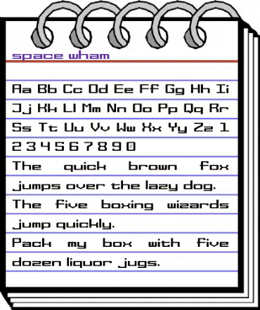 Space Wham Regular animated font preview