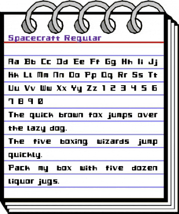 Spacecraft Regular animated font preview