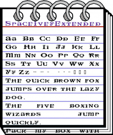 SpaceIveyExtended Regular animated font preview