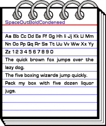 SpaceOutBoldCondensed Regular animated font preview