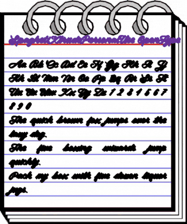 Spagheti Xtrude Personal Use Regular animated font preview