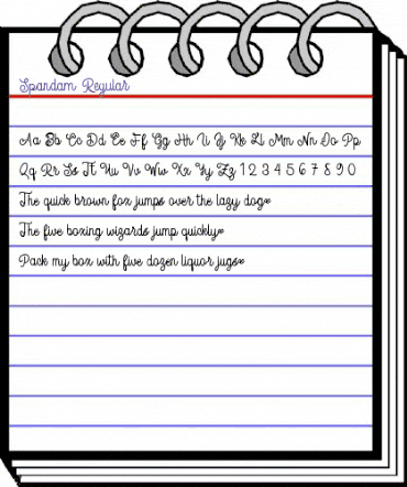 Spandam Regular animated font preview