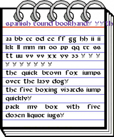 Spanish Round Bookhand, 16th c. Regular animated font preview
