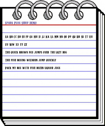 Spark Plug Serif DEMO Regular animated font preview