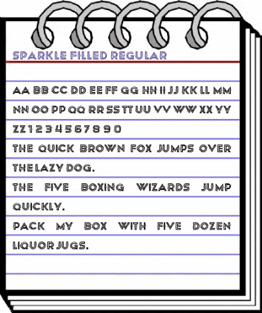 Sparkle Filled Regular animated font preview Sparkle Filled Regular animated font preview