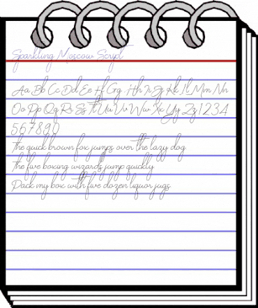 Sparkling Moscow Script Regular animated font preview