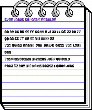 Spartacus Supreme Regular animated font preview