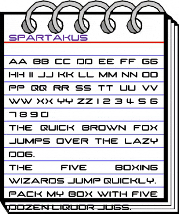 SparTakus Regular animated font preview