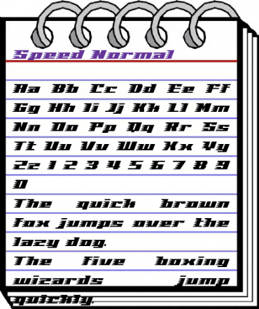 Speed Normal animated font preview Speed Normal animated font preview