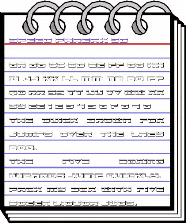 Speed Phreak 3D Regular animated font preview