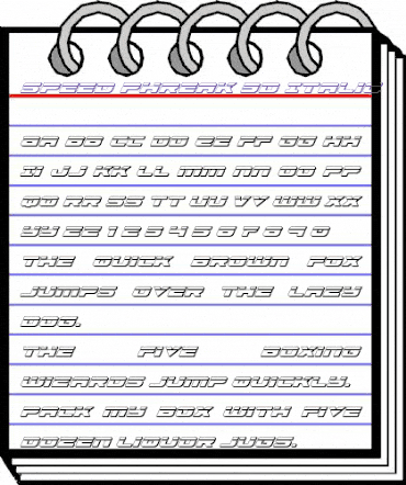 Speed Phreak 3D Italic Italic animated font preview