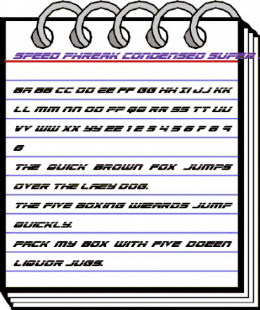 Speed Phreak Condensed Super-Italic Condensed Italic animated font preview Speed Phreak Condensed Super-Italic Condensed Italic animated font preview