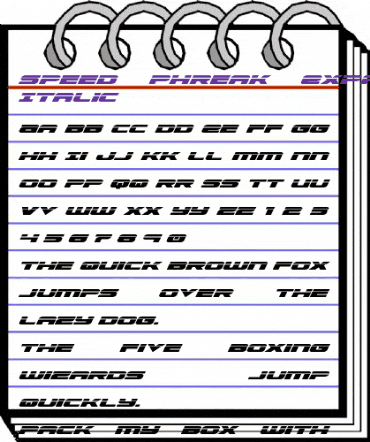 Speed Phreak Expanded Italic Expanded Italic animated font preview Speed Phreak Expanded Italic Expanded Italic animated font preview