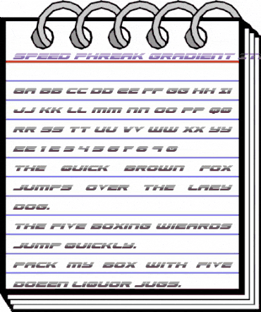 Speed Phreak Gradient Italic Italic animated font preview