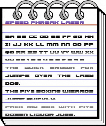 Speed Phreak Laser Regular animated font preview